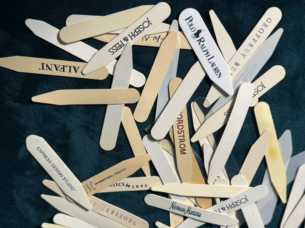 LOT of 80 Plastic Collar Stays Several Models Nordstrom Alfani Neiman Marcus